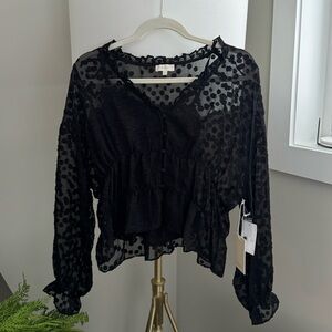 Parker Polka Dot Blouse with Undershirt Tank